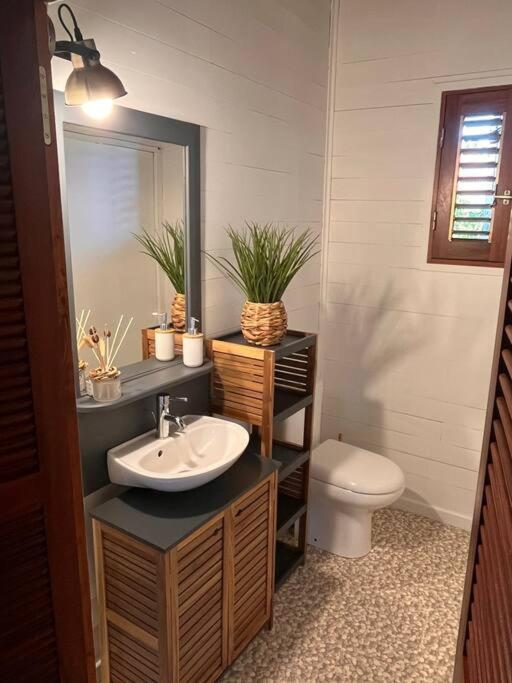 Villa Bungalow Avec Jacuzzi Privatif à Sainte-Rose Extérieur photo